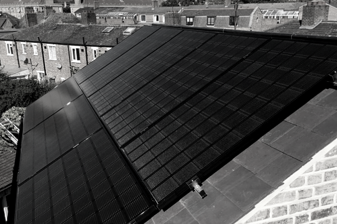 solar panels in black and white | Wagner Renewables